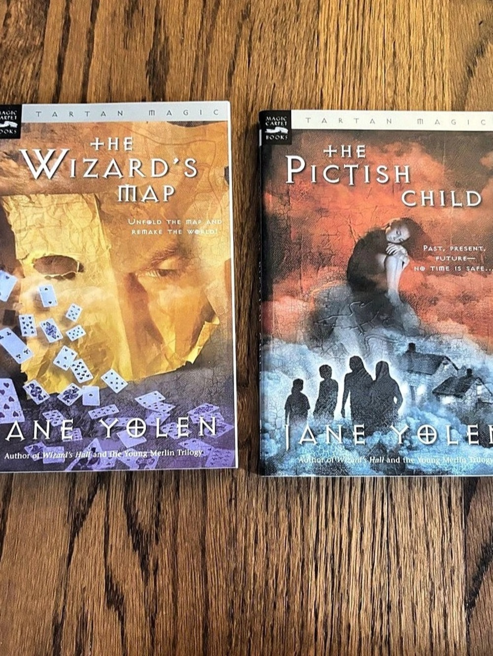 Lot of 2 Jane Yolen Books Tartan Magic - The Wizard's Map & The Pictish Child